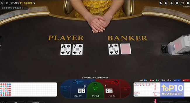 ピークバカラ Peek Baccarat (Evolution Gaming)