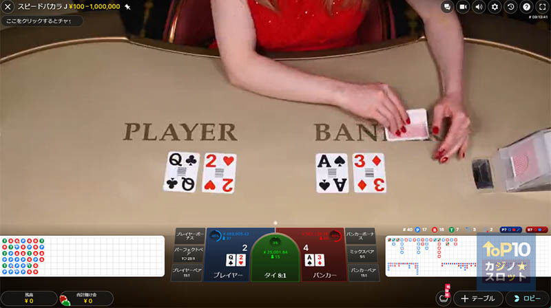 スピードバカラ Speed Baccarat (Evolution Gaming)